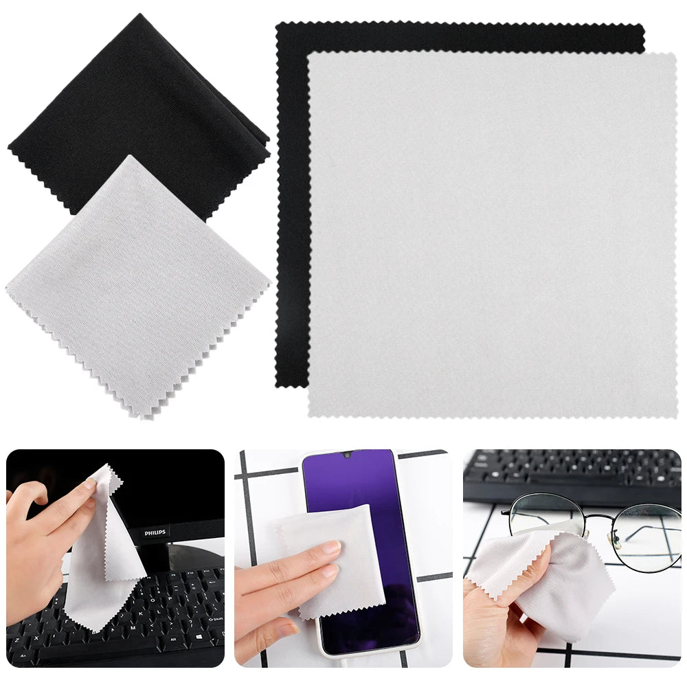 CrystalClear Microfiber Cleaning Cloths – 10-Pack, Streak-Free for Screens & Lenses