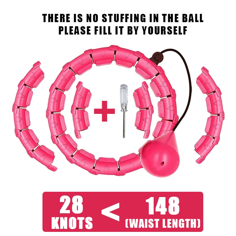 Smart Weighted Fitness Hoop – 24 Knots, Waist & Core Toning for Adults