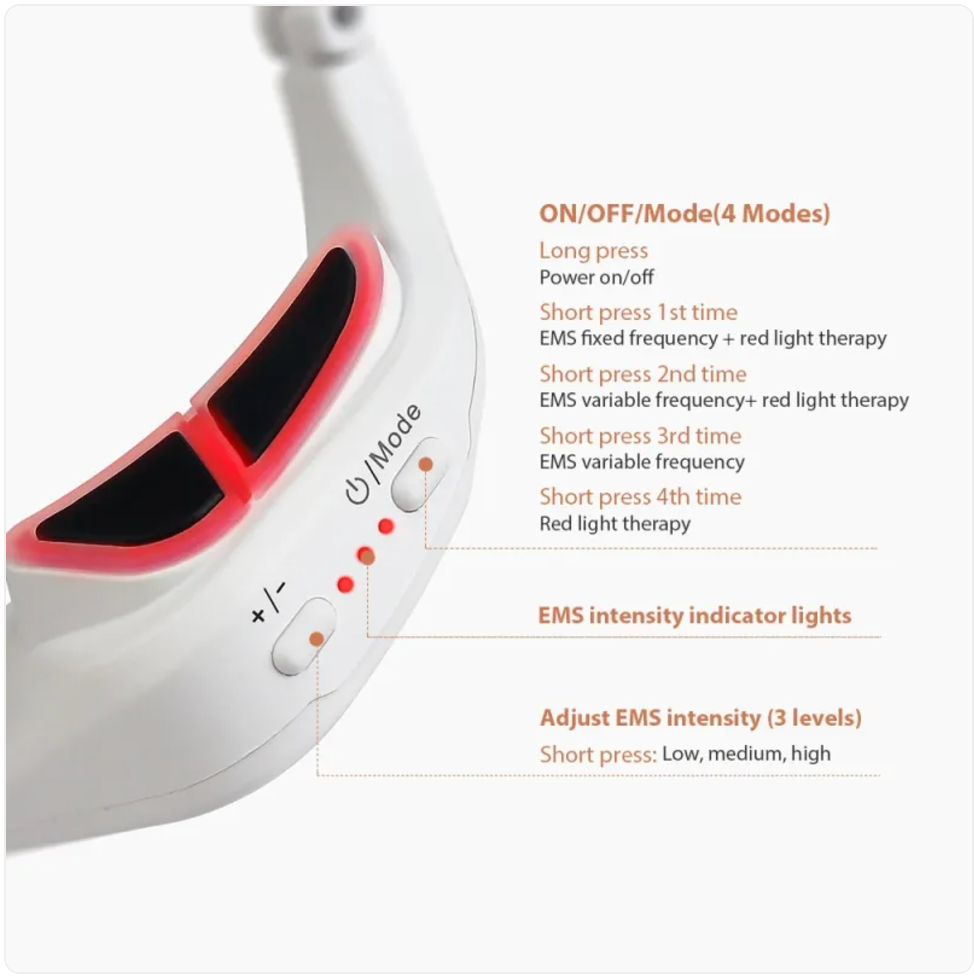 Red Light Eye Massager – Reduces Dark Circles, Puffiness & Eye Bags | USB-C