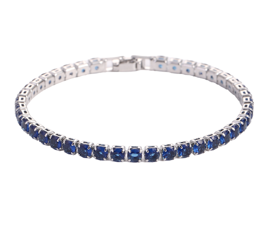 Hip Hop Micro Zircon Tennis Bracelet – Copper, Multiple Colours & Sizes