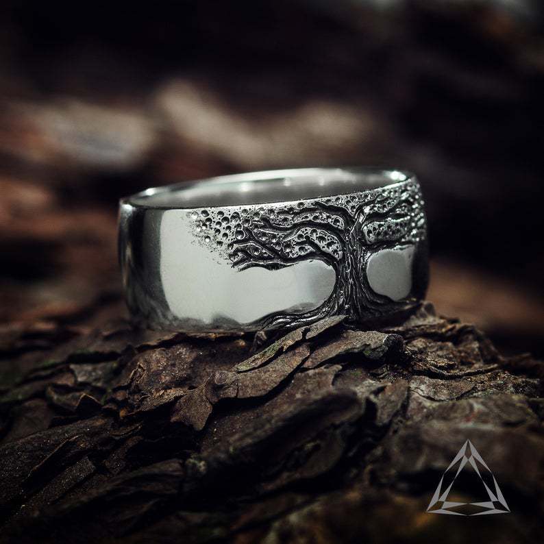 Tree of Life Ring – Retro Carved Alloy, Sizes 5–11 | Ancient Gold & Silver
