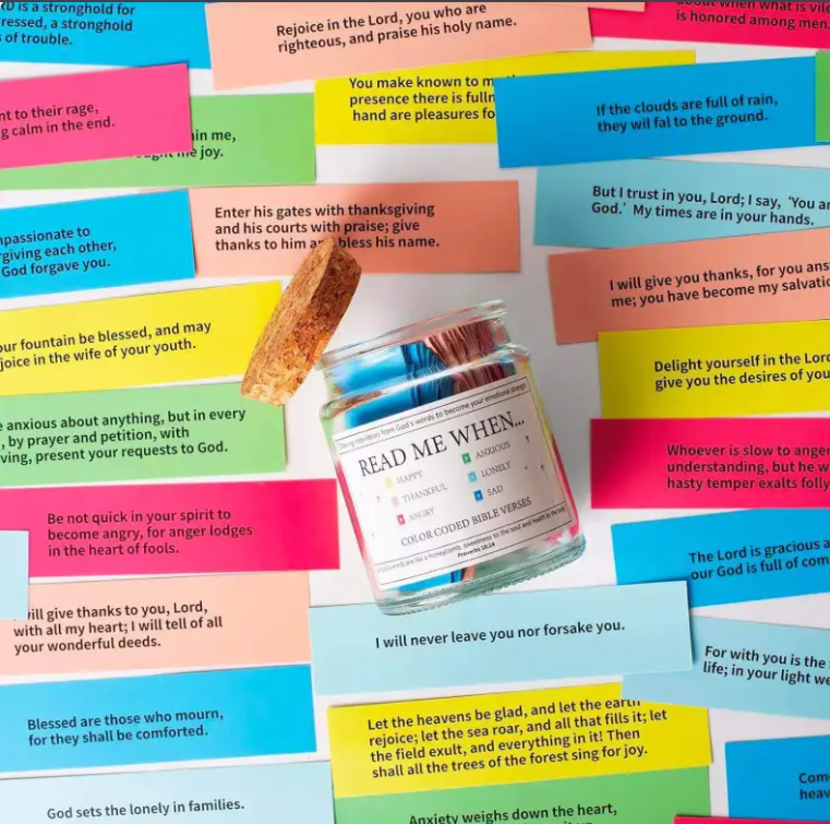Bible Verses in a Jar – 90 Scripture Cards for Daily Encouragement & Reflection
