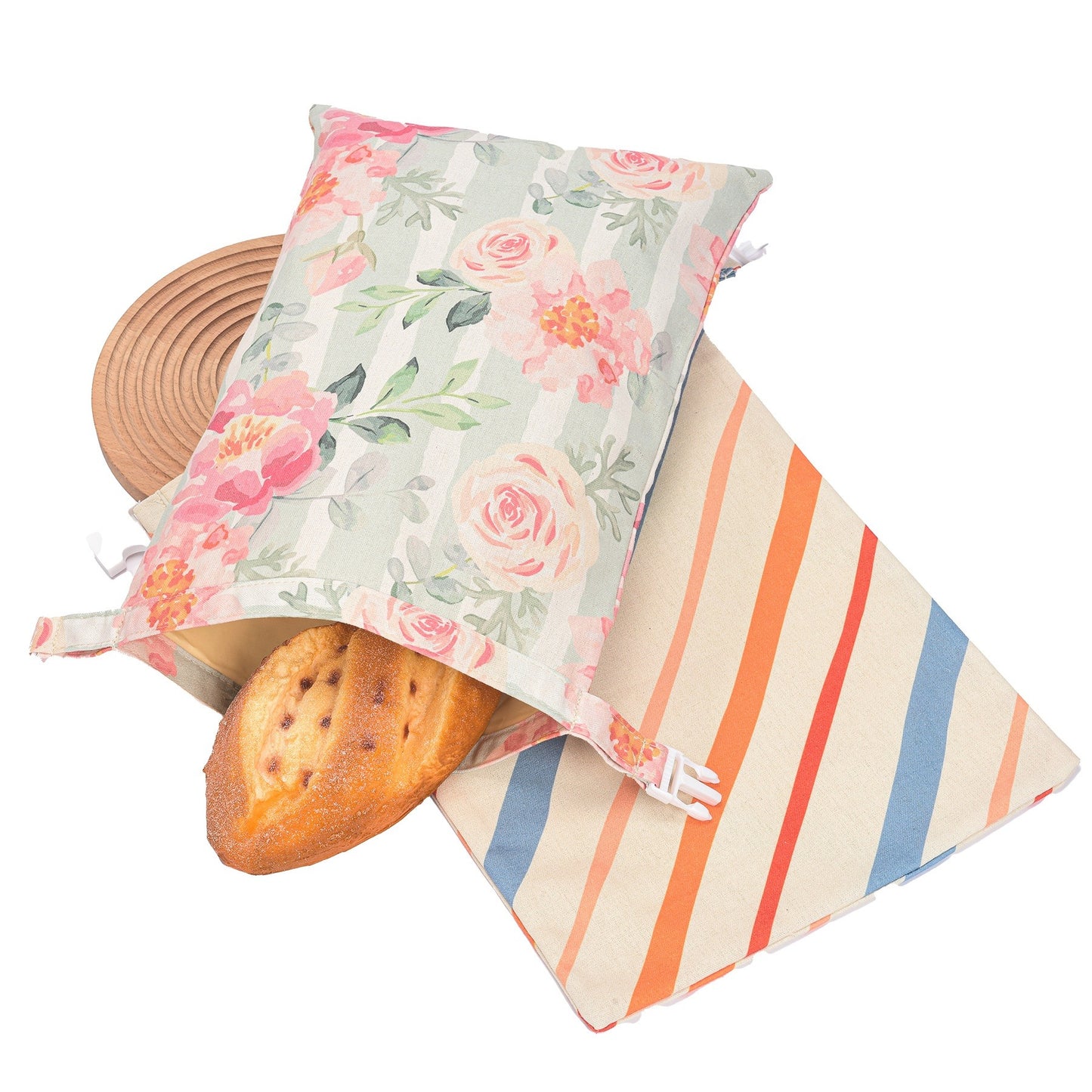 Cotton Linen Bread Bag – Reusable, Breathable Storage for Sourdough & Loaves