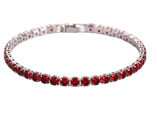 Hip Hop Micro Zircon Tennis Bracelet – Copper, Multiple Colours & Sizes