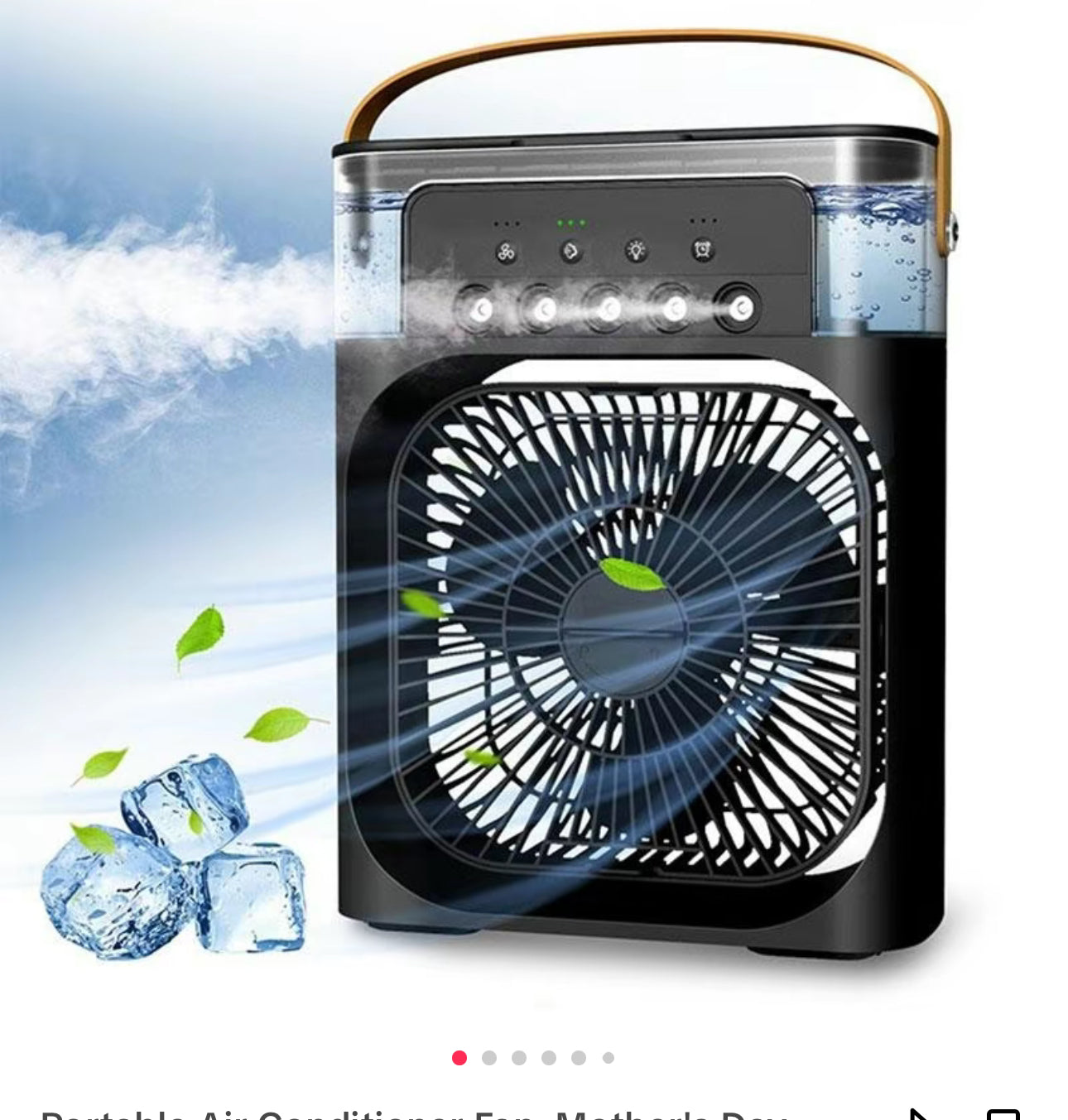 Portable 3-in-1 Air Cooler Fan – Mini AC with Humidifier & LED Night Light