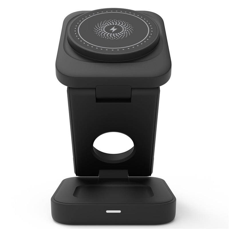 3-in-1 Magnetic Foldable Wireless Charger – 30W, iPhone, Apple Watch & AirPods