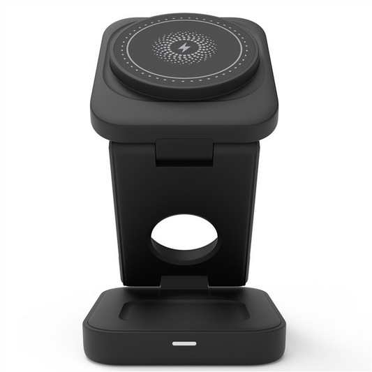 3-in-1 Magnetic Foldable Wireless Charger – 30W, iPhone, Apple Watch & AirPods