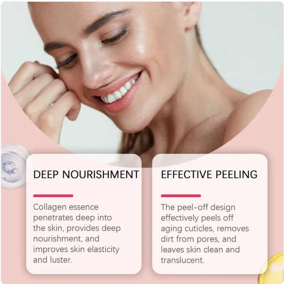 Collagen Deep Cleansing Peel-Off Mask – 75g with Brush | Hydrating & Purifying