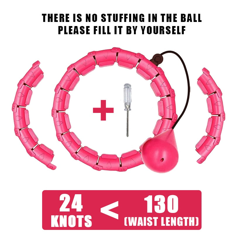 Smart Weighted Fitness Hoop – 24 Knots, Waist & Core Toning for Adults