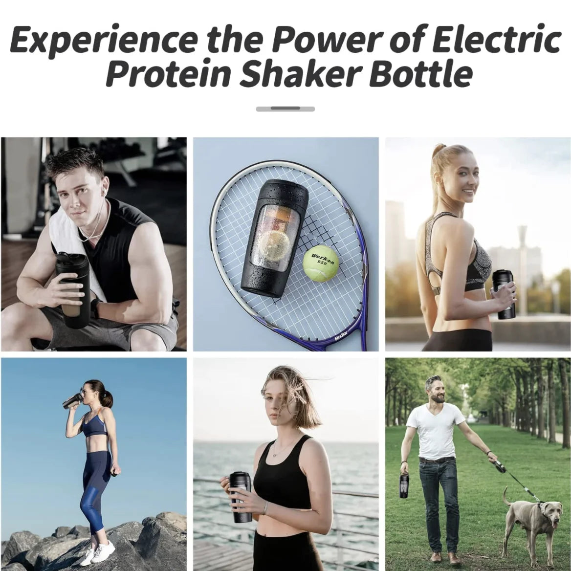 Electric Protein Shaker Bottle – USB Rechargeable, Lump-Free Shakes On the Go