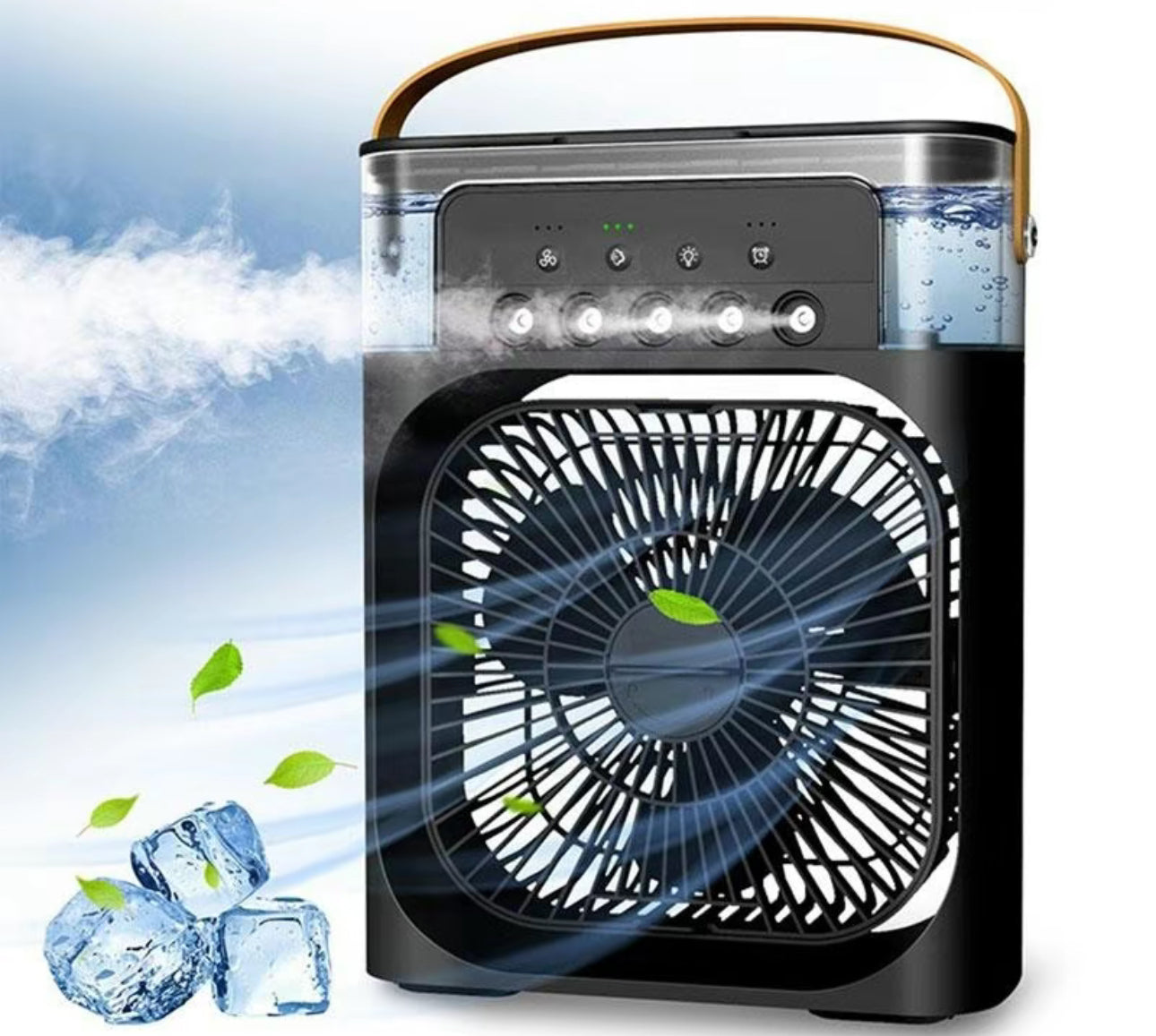 Portable 3-in-1 Air Cooler Fan – Mini AC with Humidifier & LED Night Light