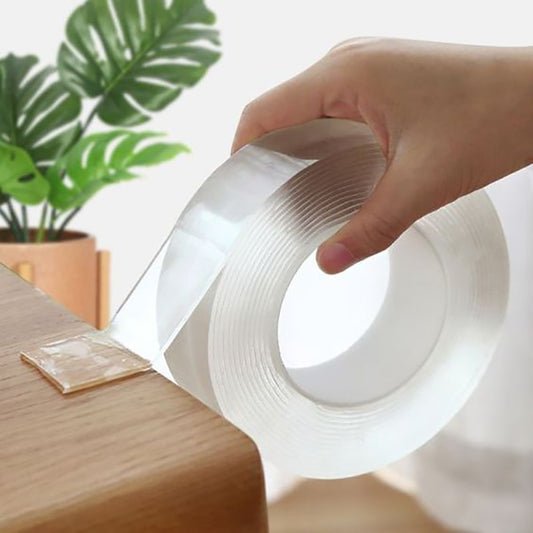 Nano Double-Sided Tape – Transparent, Reusable, No-Damage Adhesive