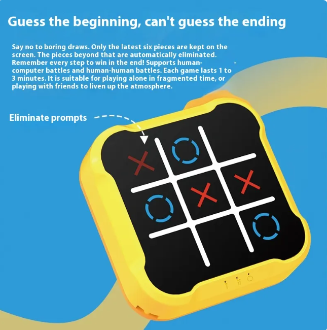 Educational Tic-Tac-Toe Game for Kids – Develops Critical Thinking, Ages 7–14