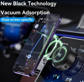 Magnetic Car Phone Holder – 360° Rotation, Strong Hold, Dashboard & Windscreen
