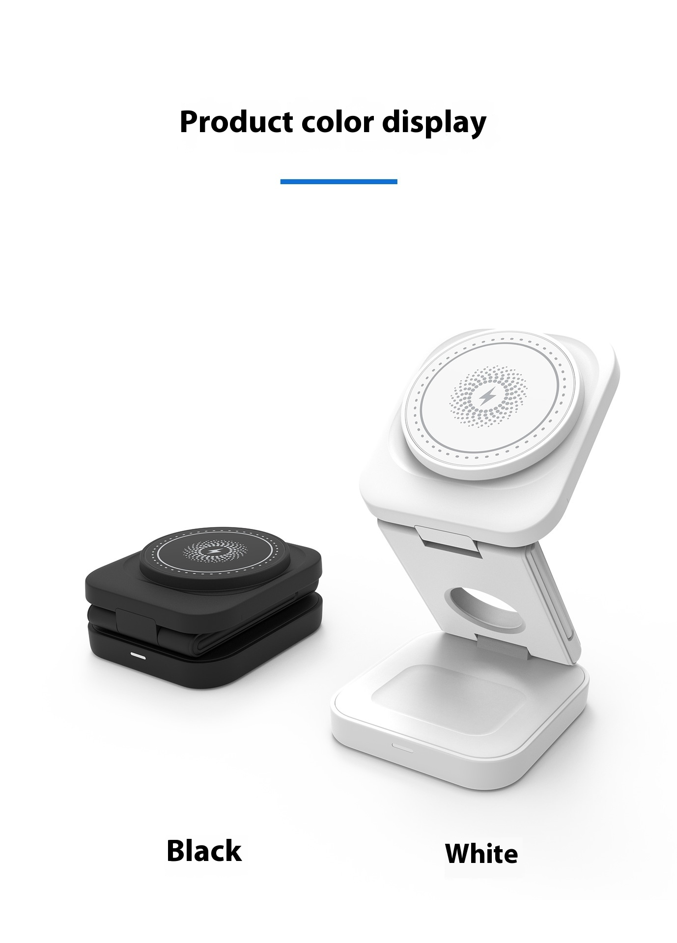3-in-1 Magnetic Foldable Wireless Charger – 30W, iPhone, Apple Watch & AirPods