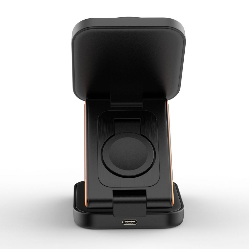 3-in-1 Folding Wireless Charger – Charge Phone, Watch & Earbuds Simultaneously