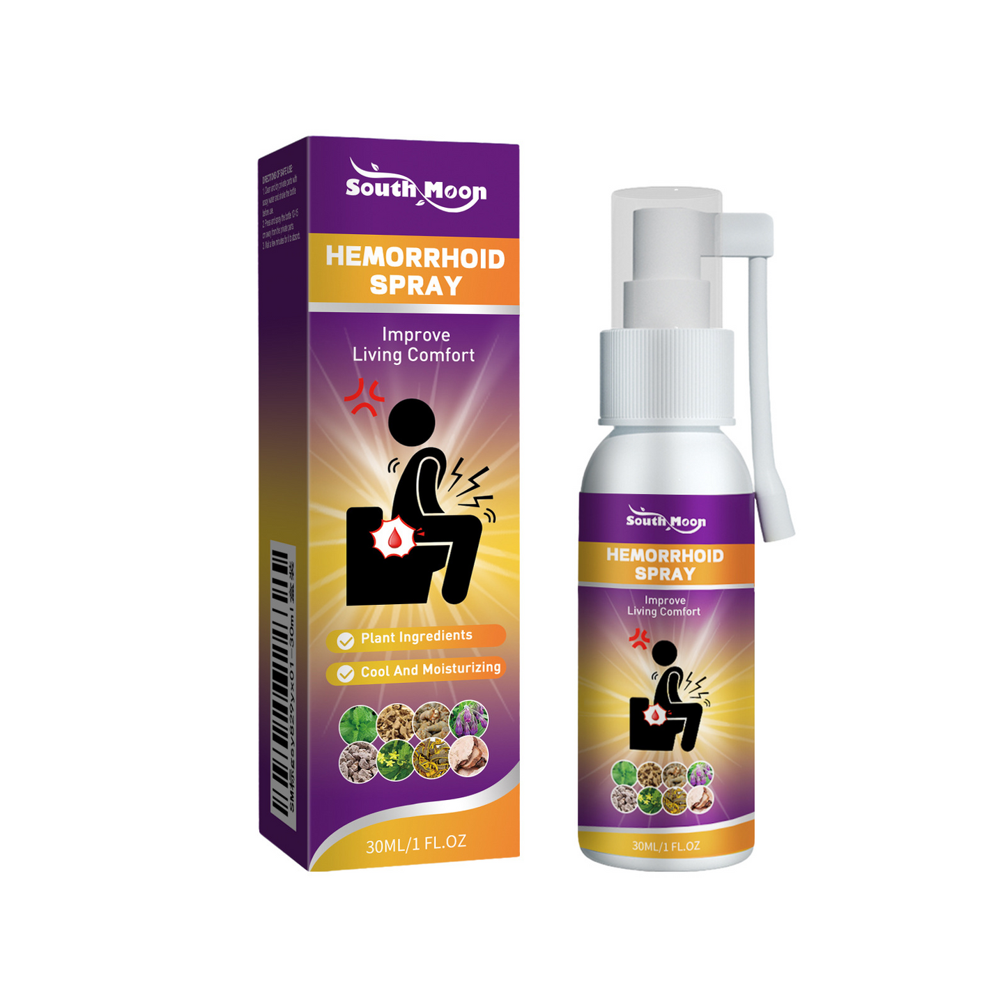 Herbal Haemorrhoid Relief Spray – Fast-Acting, Cooling 30ml | Discreet & Portable