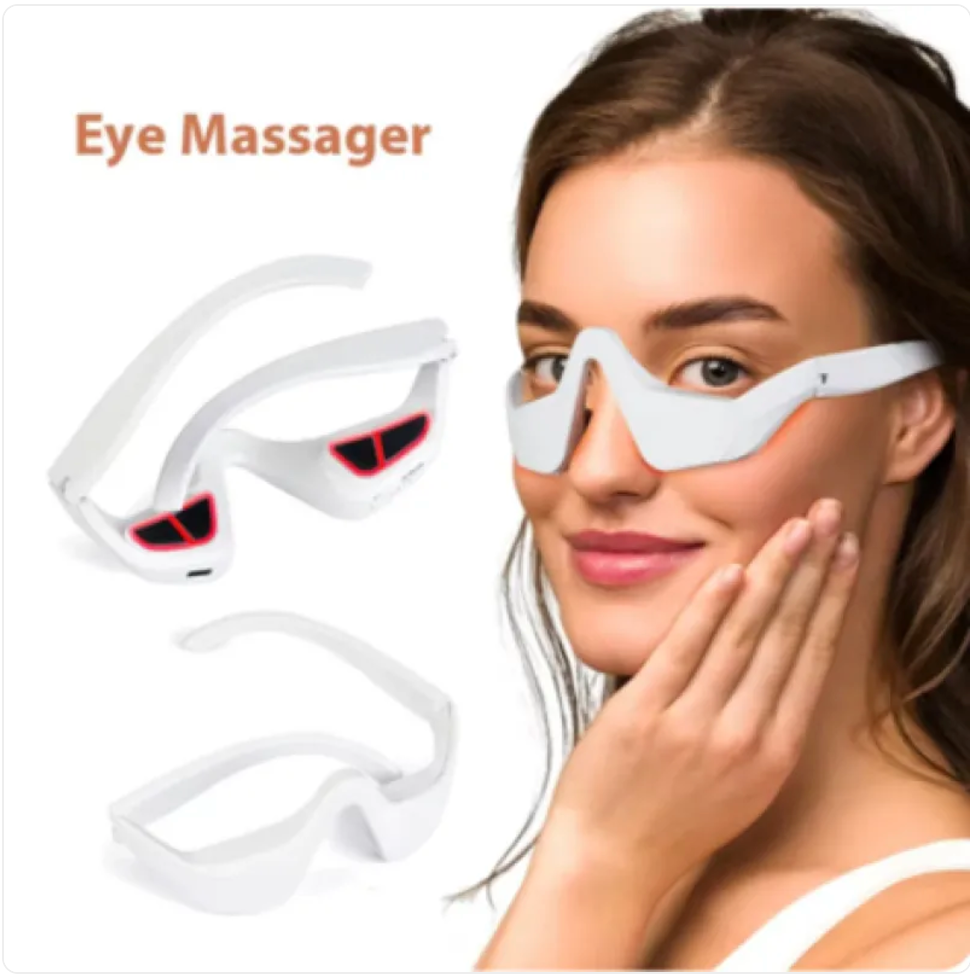 Red Light Eye Massager – Reduces Dark Circles, Puffiness & Eye Bags | USB-C