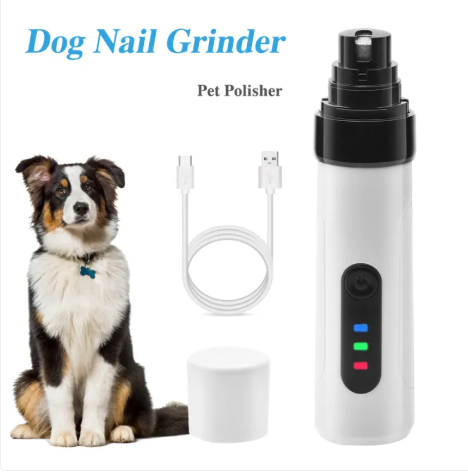 Electric Pet Nail Grinder – USB Rechargeable, Quiet & Safe for Dogs & Cats
