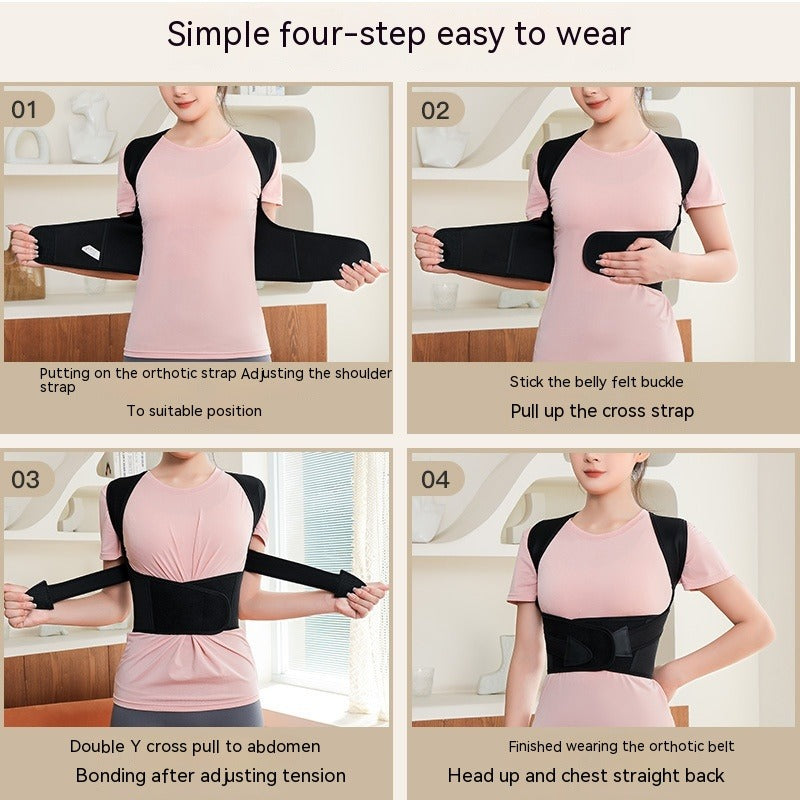 Posture Corrector Back Brace – Adjustable, Breathable, Sizes S–XXXL
