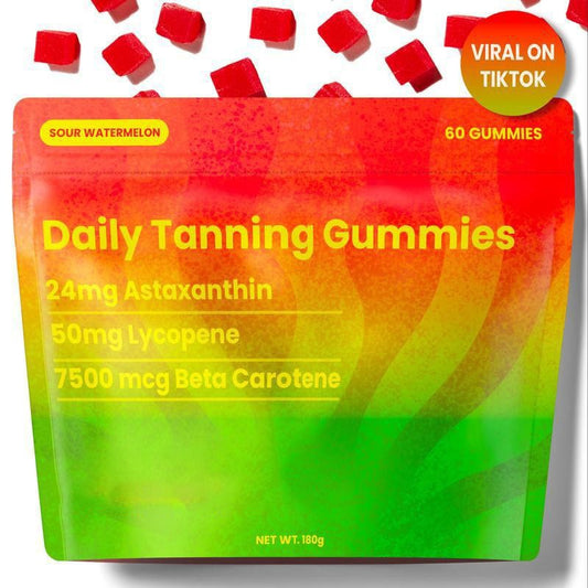 Sun Tanning Gummies – 60 Soft Chews for a Natural Sun-Kissed Glow