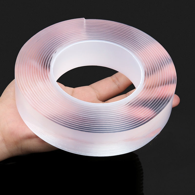 Nano Double-Sided Tape – Transparent, Reusable, No-Damage Adhesive