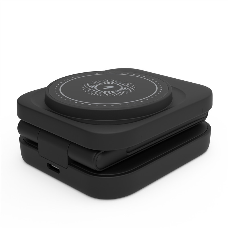 3-in-1 Magnetic Foldable Wireless Charger – 30W, iPhone, Apple Watch & AirPods