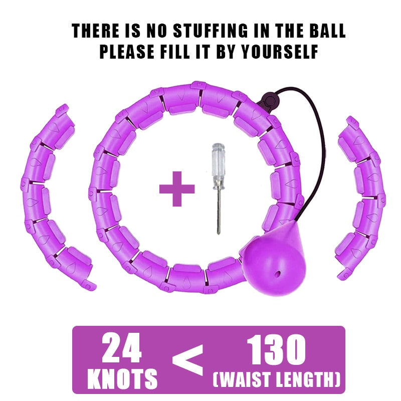 Smart Weighted Fitness Hoop – 24 Knots, Waist & Core Toning for Adults