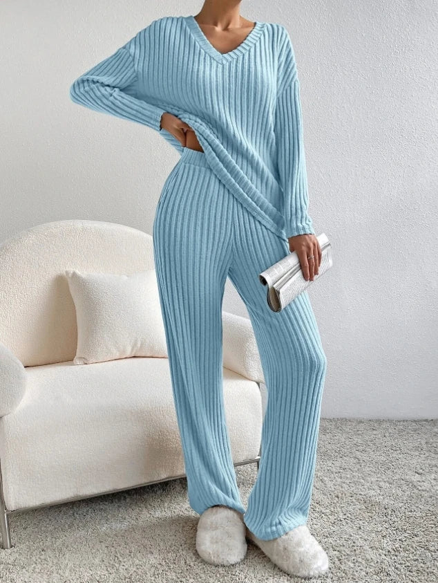 Casual 2-Piece Loungewear Set – Soft, Relaxed Fit for Autumn & Winter