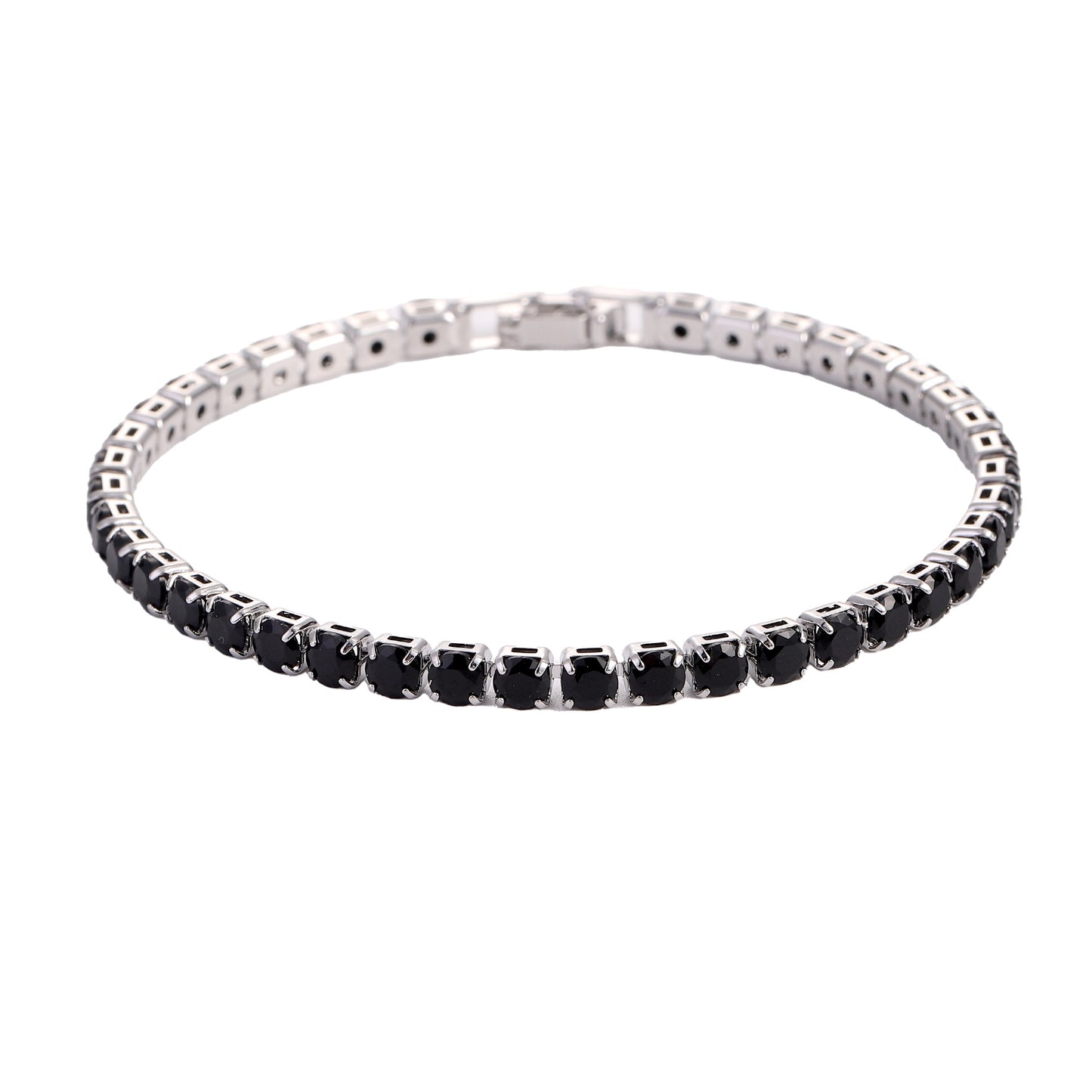 Hip Hop Micro Zircon Tennis Bracelet – Copper, Multiple Colours & Sizes