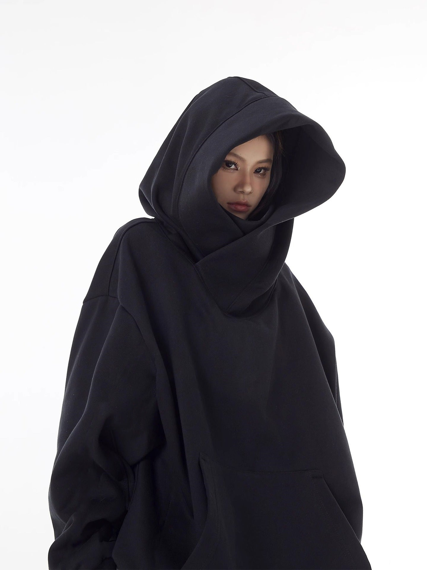 Fleece-Lined High Collar Hoodie – Oversized, Warm & Cosy | Multiple Colours