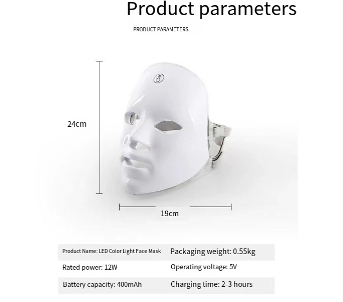 LED Light Therapy Face Mask – 7 Colour Nano Spray Skin Rejuvenation Device