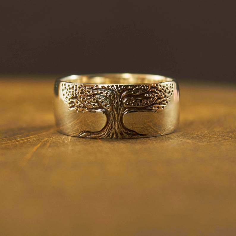 Tree of Life Ring – Retro Carved Alloy, Sizes 5–11 | Ancient Gold & Silver