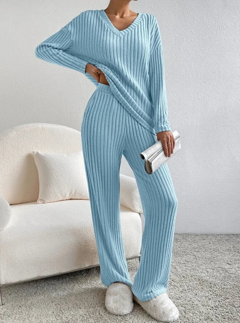 Casual 2-Piece Loungewear Set – Soft, Relaxed Fit for Autumn & Winter