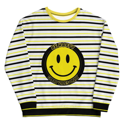 Be Happy Beach Sweatshirt – Unisex Fleece Pullover | Positive Vibes