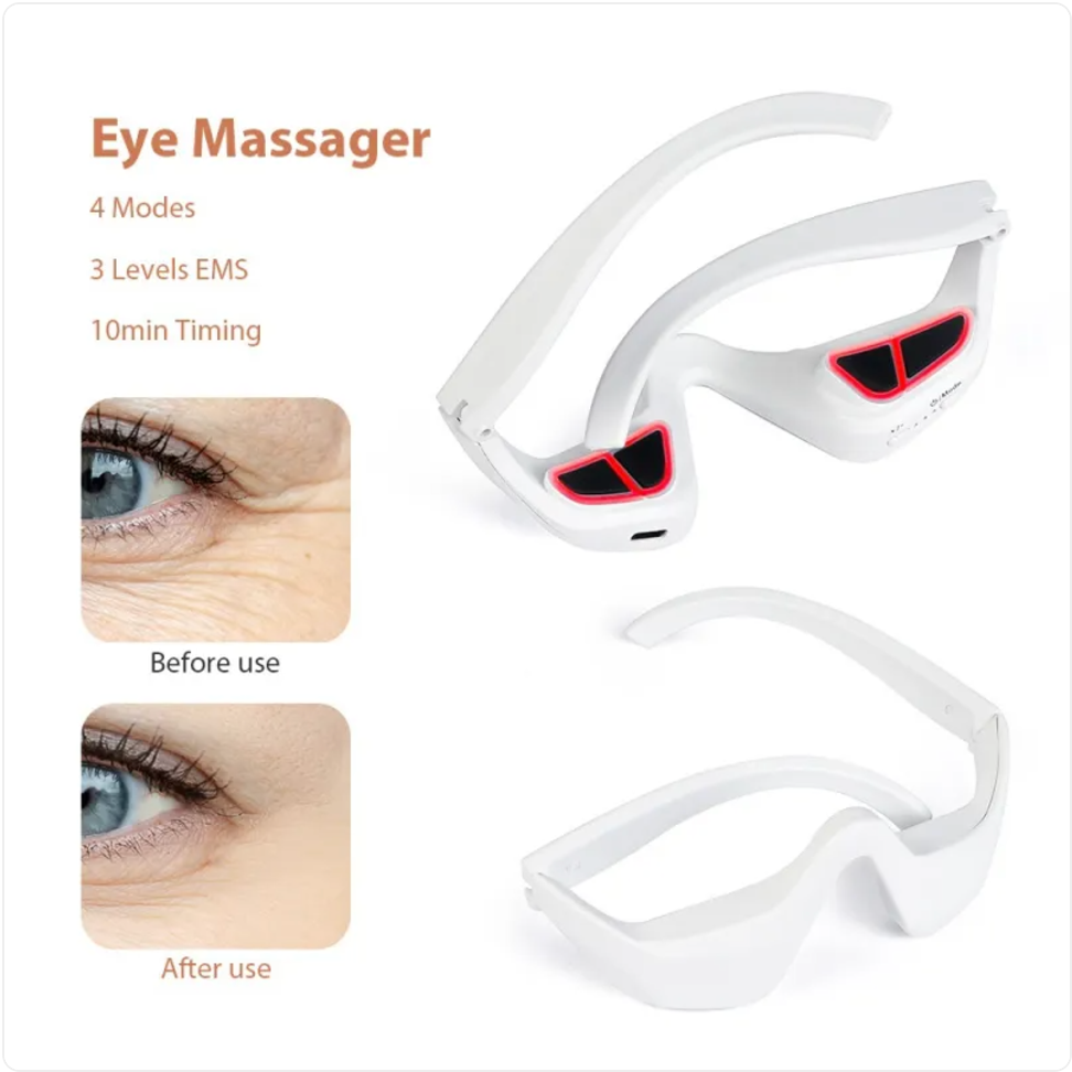 Red Light Eye Massager – Reduces Dark Circles, Puffiness & Eye Bags | USB-C