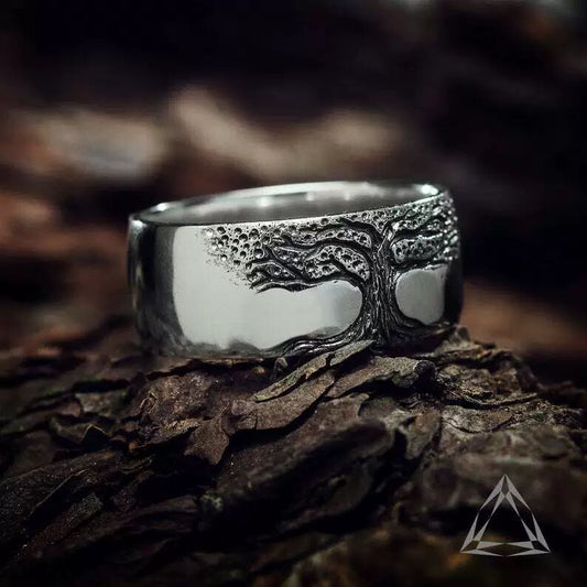 Tree of Life Ring – Retro Carved Alloy, Sizes 5–11 | Ancient Gold & Silver